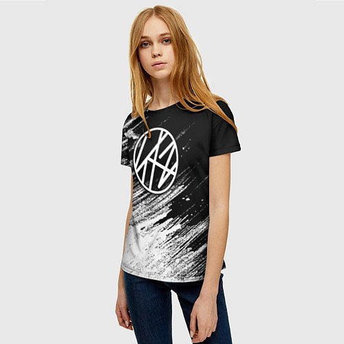 Женская футболка Stray kids - черно-белый / 3D-принт – фото 3