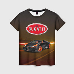 Футболка женская Bugatti on the night route, цвет: 3D-принт