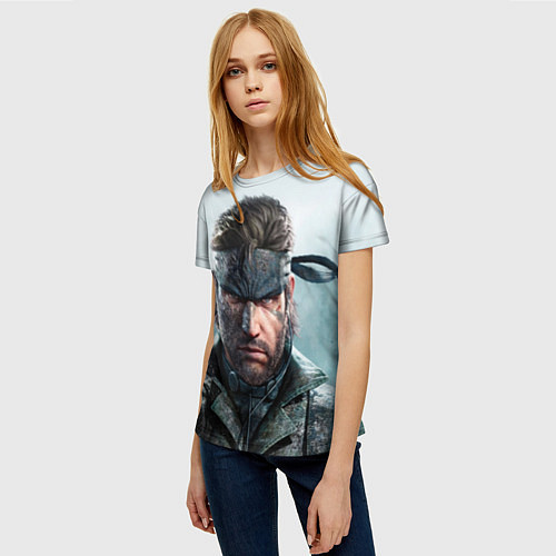 Женская футболка Snake Solid - metal gear / 3D-принт – фото 3