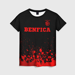 Футболка женская Benfica - red gradient посередине, цвет: 3D-принт