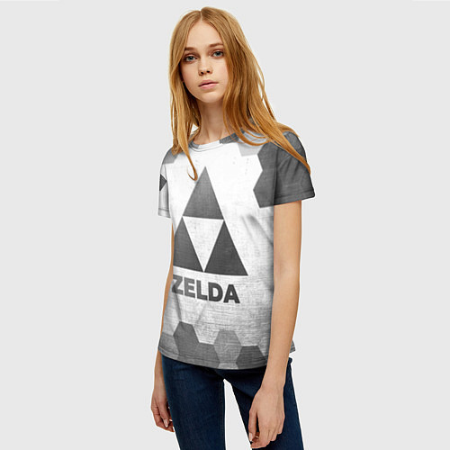 Женская футболка Zelda - white gradient / 3D-принт – фото 3