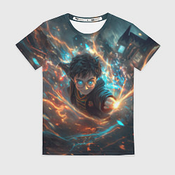 Футболка женская Гарри Поттер - вихрь магии, цвет: 3D-принт