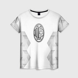 Футболка женская AC Milan white poly, цвет: 3D-принт