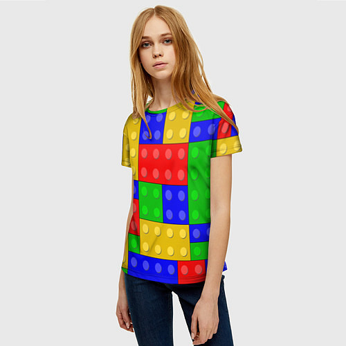 Женская футболка Детали Лего / 3D-принт – фото 3