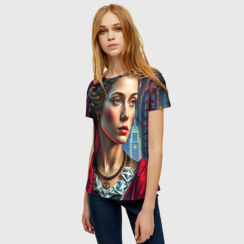 Женская футболка Классика в современной обработке / 3D-принт – фото 3