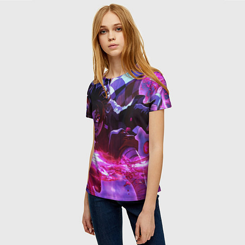 Женская футболка Клинок рассекающий демонов - аниме / 3D-принт – фото 3