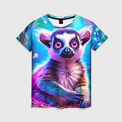 Футболка женская Лемур в сказочном лесу, цвет: 3D-принт