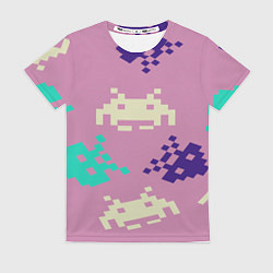 Женская футболка Пиксели фильтр