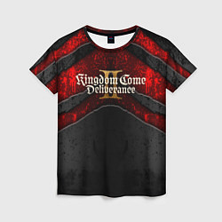 Футболка женская Kingdom Come Deliverance 2 лого на текстуре, цвет: 3D-принт