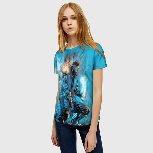 Женская футболка Mortal Kombat - Sub-Zero / 3D-принт – фото 3