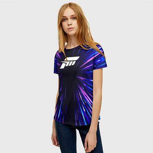 Женская футболка Forza Horizon neon energy / 3D-принт – фото 3