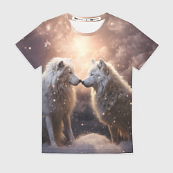 Футболка женская Волчья нежность, цвет: 3D-принт