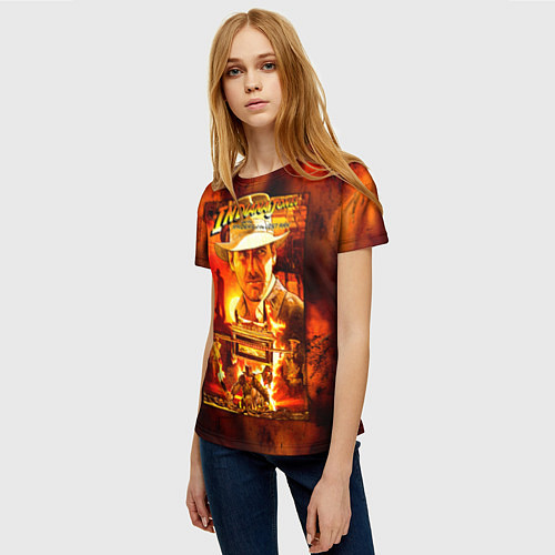 Женская футболка Indiana Jones and the raiders of the lost ark / 3D-принт – фото 3