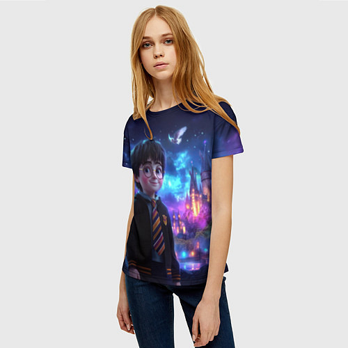 Женская футболка Гарри Поттер магическое небо / 3D-принт – фото 3