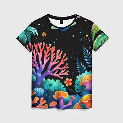 Женская футболка Космический подводный мир