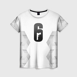 Футболка женская Rainbow Six white poly, цвет: 3D-принт