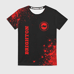 Футболка женская Brighton - red gradient вертикально, цвет: 3D-принт