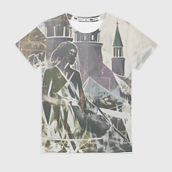 Женская футболка Отпечаток силуета