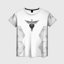 Футболка женская Bon Jovi white poly, цвет: 3D-принт