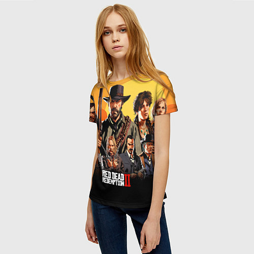 Женская футболка Red Dead Redemption 2 / 3D-принт – фото 3