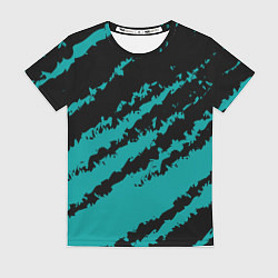 Футболка женская The color is black and light blue, цвет: 3D-принт
