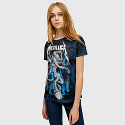 Футболка женская Metallica - damn, цвет: 3D-принт — фото 2