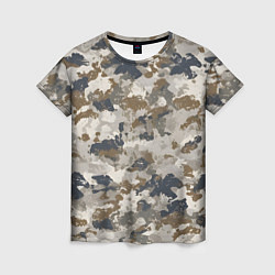 Футболка женская Светлый камуфляж, цвет: 3D-принт