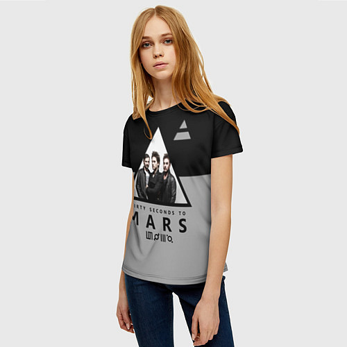 Женская футболка 30 Seconds to Mars - poster / 3D-принт – фото 3