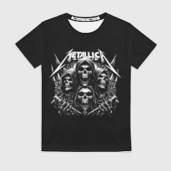 Футболка женская Metallica - four skulls, цвет: 3D-принт