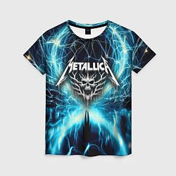 Футболка женская Neon glow - Metallica, цвет: 3D-принт