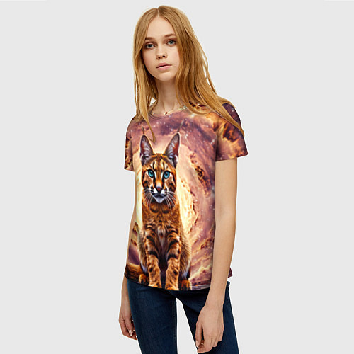 Женская футболка Каракет в космосе / 3D-принт – фото 3