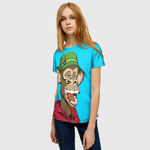 Женская футболка NFT smile ape / 3D-принт – фото 3