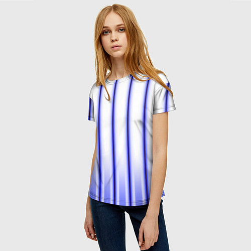 Женская футболка Striped suit / 3D-принт – фото 3