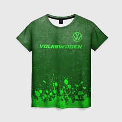 Футболка женская Volkswagen - green gradient посередине, цвет: 3D-принт