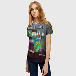 Футболка женская End and peace - Minecraft, цвет: 3D-принт — фото 2