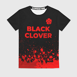 Футболка женская Black Clover - red gradient посередине, цвет: 3D-принт