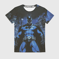 Футболка женская Бэтмен синий город, цвет: 3D-принт