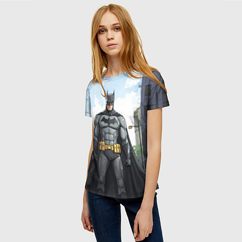 Женская футболка Бэтмен стоит на улице / 3D-принт – фото 3