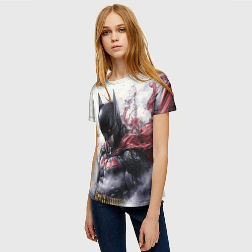 Женская футболка Бэтмен в тумане / 3D-принт – фото 3