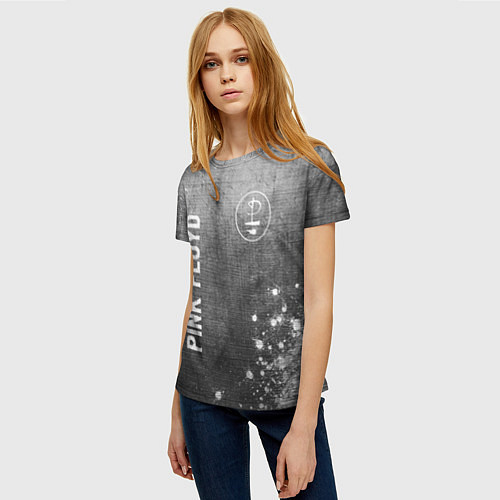 Женская футболка Pink Floyd - grey gradient вертикально / 3D-принт – фото 3