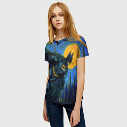 Футболка женская Бэтмен в стиле Ван-Гога, цвет: 3D-принт — фото 2