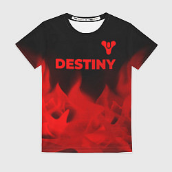 Футболка женская Destiny - red gradient посередине, цвет: 3D-принт