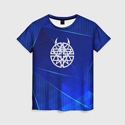 Футболка женская Disturbed blue poly, цвет: 3D-принт