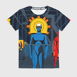 Футболка женская Ретро фантастика, цвет: 3D-принт