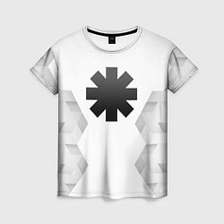 Футболка женская Red Hot Chili Peppers white poly, цвет: 3D-принт