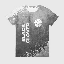 Футболка женская Black Clover - grey gradient вертикально, цвет: 3D-принт