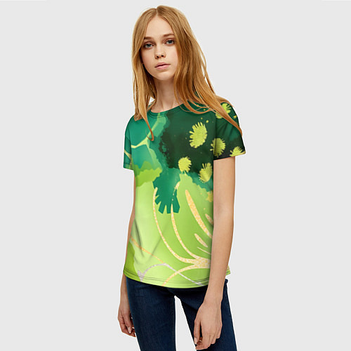 Женская футболка Вдохновленный природой / 3D-принт – фото 3