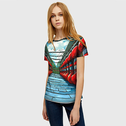 Женская футболка Зал Муай Тай / 3D-принт – фото 3