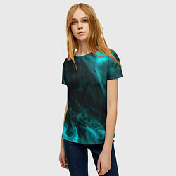 Футболка женская Neon smoke, цвет: 3D-принт — фото 2