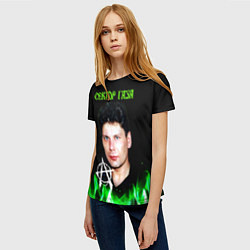 Футболка женская Сектор газа зеленый огонь, цвет: 3D-принт — фото 2